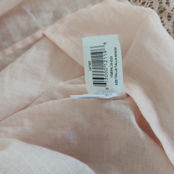 BCBG MaxAzria Catier Pink Lace Slip Shift Dress w Bell Sleeves Size M Like New - Picture 8 of 16